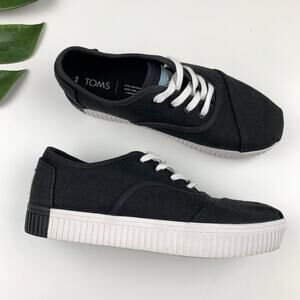 Toms Cordones Indio Lace Up Black Sneakers Casual Shoes 10015277 Women's 6